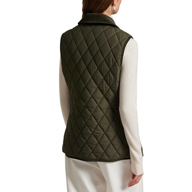 Polo Ralph Lauren Corduroy Trim Quilted Vest image number 1